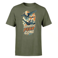 Thumbnail for SIGNAL 568 - Door Open Fear Gone - Premium T-Shirt design on green army premium t shirt