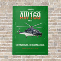 Thumbnail for Leonardo AW169 vertical canvas print - no frame - green background