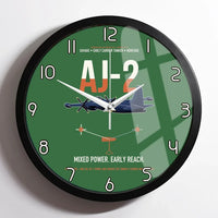 Thumbnail for AJ-2 Savage Tanker design on green framed wall clock