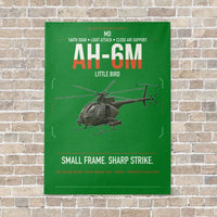 Thumbnail for MD AH-6M Little Bird vertical canvas print - no frame - green background