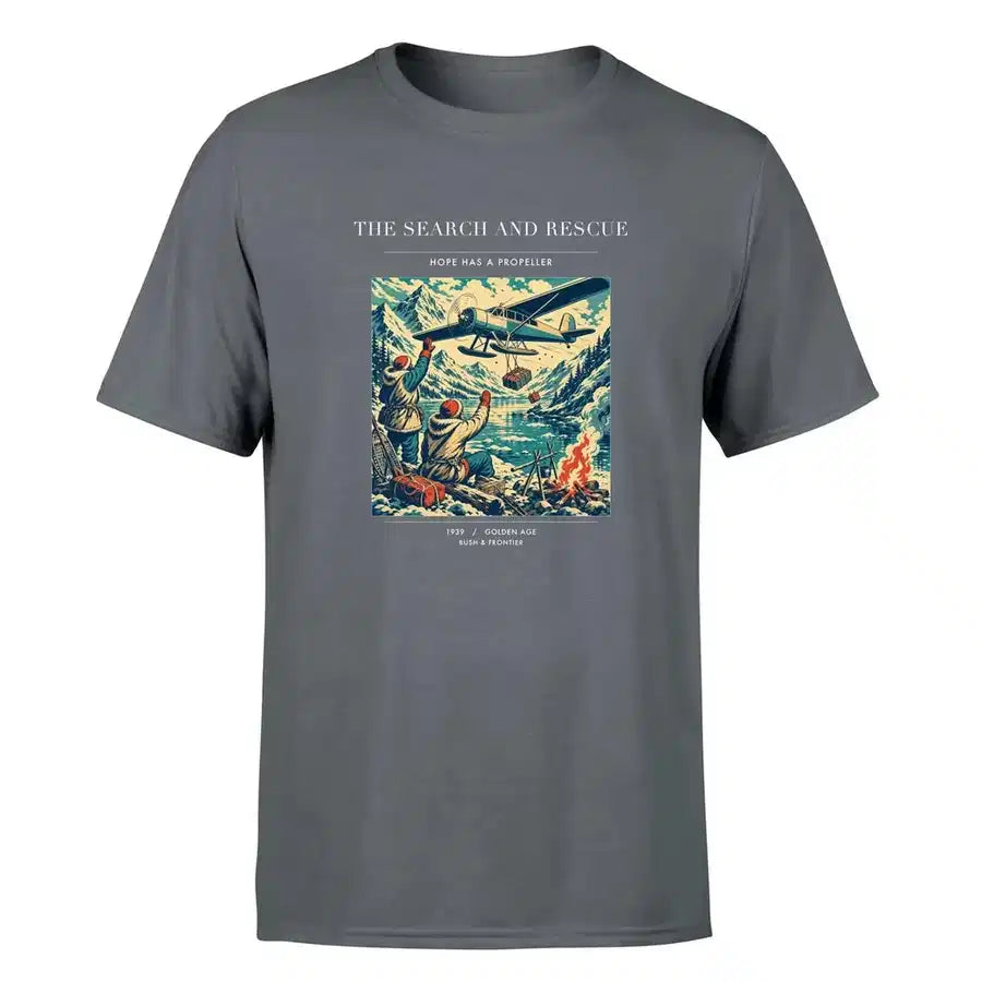 VINTAGE G4052 - The Search And Rescue - Premium T-Shirt design on gray premium t shirt