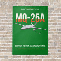 Thumbnail for MQ-25A STINGRAY vertical canvas print - no frame - green background