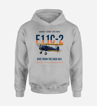 Thumbnail for F11C-2 GOSHAWK design on light gray hoodie single side