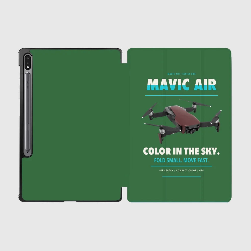 DJI Mavic Air design on green samsung tablet tablet case