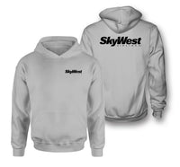 Thumbnail for Skywest Airlines logo on light gray double side hoodie