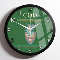 Thumbnail for Yellowstone Regional Airport (COD) design on green framed wall clock