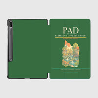 Thumbnail for Paderborn Lippstadt Airport (PAD) design on green samsung tablet tablet case