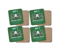 Thumbnail for DJI Neo 2 design on green 4 pieces set coaster