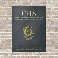 Thumbnail for Charleston International Airport CHS - Canvas Framed - Gray