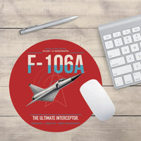 Thumbnail for F-106A Delta Dart design on red round mouse pad