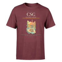 Thumbnail for Columbus Airport (CSG) T-Shirt single-side front print in Dark Red | columbus-airport-csg-double-side-t-shirt