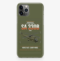 Thumbnail for Aérospatiale SA 330B Puma design on green army magsafe iphone case, for iPhone Pro Max