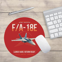 Thumbnail for F-A-18E Super Hornet design on red round mouse pad