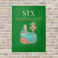 Thumbnail for Henry E. Rohlsen Airport STX — Christiansted vertical canvas print - no frame - green background