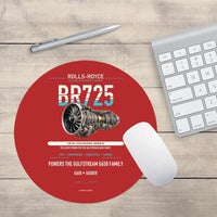 Thumbnail for BR725 design on red round mouse pad