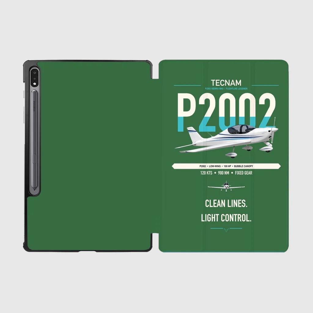 Tecnam P2002 Sierra MkII design on green samsung tablet tablet case