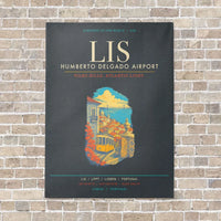 Thumbnail for Lisbon Humberto Delgado Airport LIS - Canvas Framed - Gray