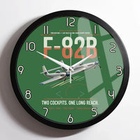 Thumbnail for F-82B Twin Mustang design on green framed wall clock