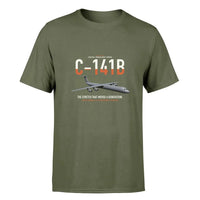 Thumbnail for C-141B Starlifter design on green army double-side t-shirt, single-side print