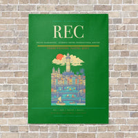 Thumbnail for Recife Guararapes - Gilberto Freyre International Airport REC vertical canvas print - no frame - green background