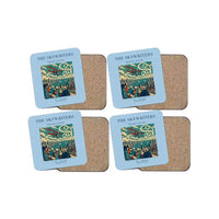 Thumbnail for The Skywriters - Designed Coasters design on light blue 4-pieces-set