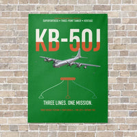Thumbnail for KB-50J Superfortress vertical canvas print - no frame - green background