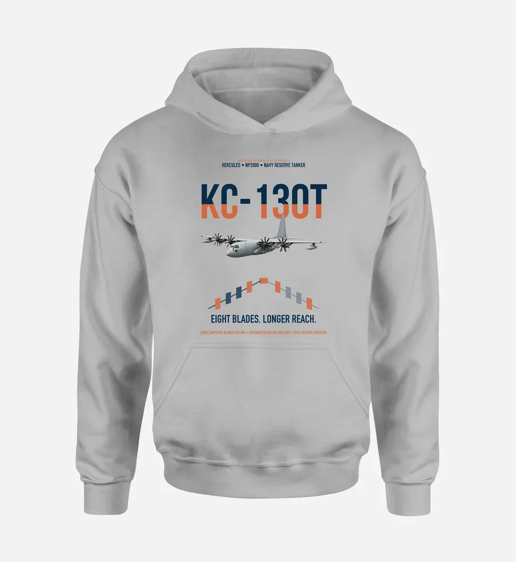 KC-130T NP2000 design on light gray double-side hoodie, single-side print