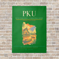Thumbnail for Sultan Syarif Kasim II International Airport PKU vertical canvas print - no frame - green background