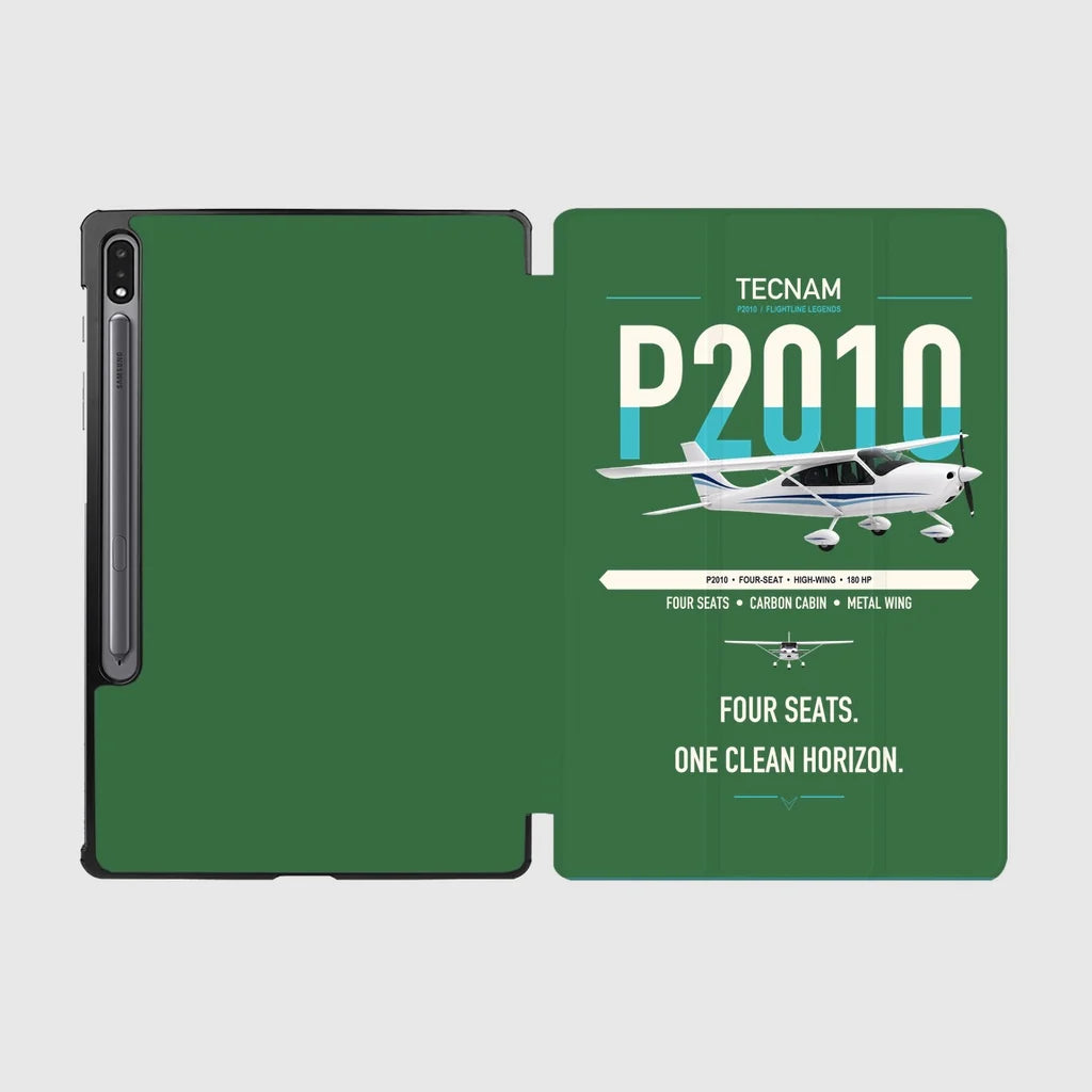 Tecnam P2010 design on green samsung tablet tablet case