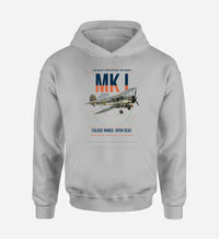 Thumbnail for Fairey Swordfish Mk I design on light gray double-side hoodie, single-side print