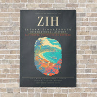 Thumbnail for Ixtapa-Zihuatanejo International Airport ZIH - Canvas Framed - Gray