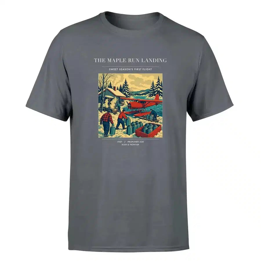 VINTAGE G4398 - The Maple Run Landing - Premium T-Shirt design on gray premium t shirt