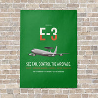 Thumbnail for E-3 Sentry AWACS vertical canvas print - no frame - green background