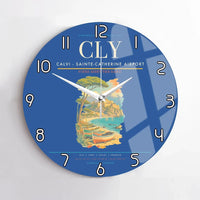 Thumbnail for Calvi - Sainte-Catherine Airport CLY Wall-Clock No-Frame - Blue