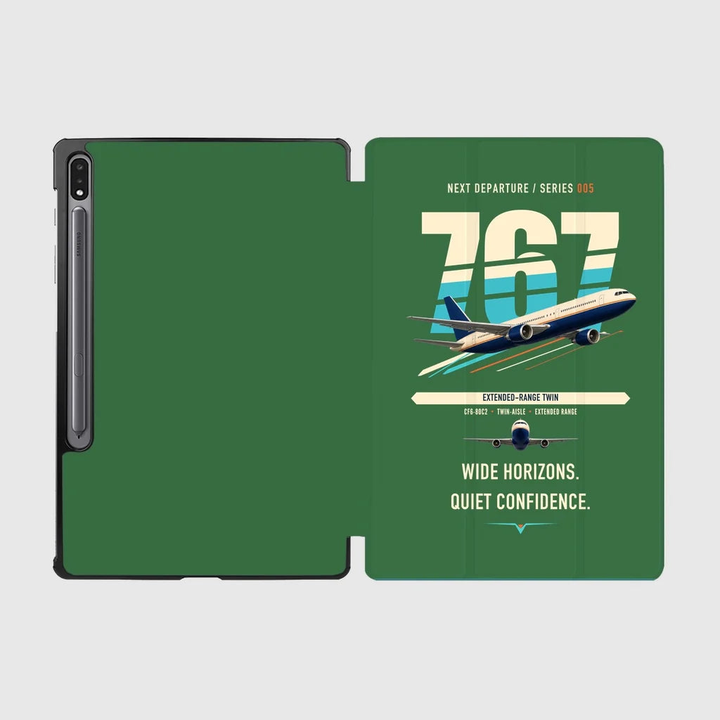 Boeing 767-300ER design on green samsung tablet tablet case