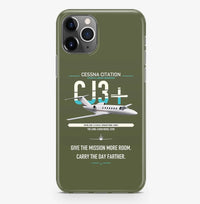 Thumbnail for Cessna Citation CJ3+ design on green army magsafe iphone case, for iPhone Pro Max