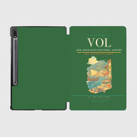 Thumbnail for Nea Anchialos National Airport (VOL) design on green samsung tablet tablet case