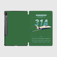 Thumbnail for Bombardier Learjet 31A design on green samsung tablet tablet case