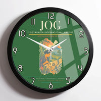 Thumbnail for Yogyakarta International Airport (JOG) design on green framed wall clock