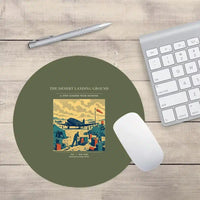 Thumbnail for VINTAGE G4517 - The Desert Landing Ground - Designed Mouse Pads design on greenarmy round