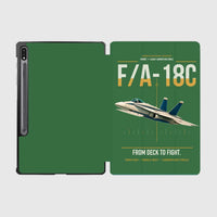Thumbnail for F-A-18C Hornet design on green samsung tablet tablet case