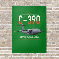 Thumbnail for C-390 Millennium vertical canvas print - no frame - green background