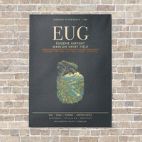 Thumbnail for Eugene Airport Mahlon Sweet Field EUG - Canvas Framed - Gray