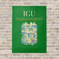 Thumbnail for Foz do Iguaçu International Airport IGU vertical canvas print - no frame - green background