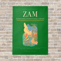 Thumbnail for Zamboanga International Airport ZAM vertical canvas print - no frame - green background