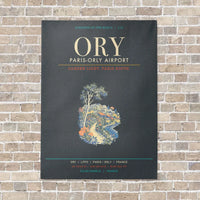 Thumbnail for Paris-Orly Airport ORY - Canvas Framed - Gray