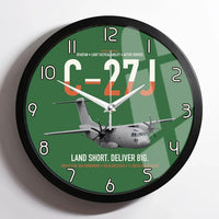 Thumbnail for C-27J Spartan design on green framed wall clock
