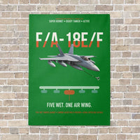 Thumbnail for F A-18E F Buddy Tanker vertical canvas print - no frame - green background