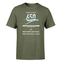 Thumbnail for Cessna Citation 650 - Citation III design on green army double-side t-shirt, single-side print