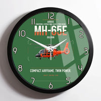 Thumbnail for Airbus MH-65E Dolphin design on green framed wall clock